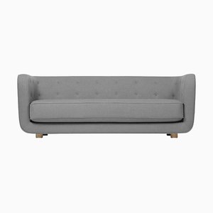 Raf Simons Vidar 3 Vilhelm Sofa in Dunkelgrau & Räuchereiche von Lassen