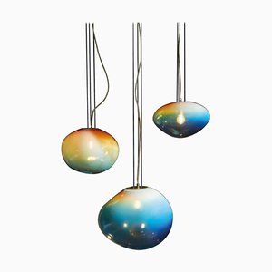 Lampes à Suspension Sirius Blue par Eloa, Set de 3