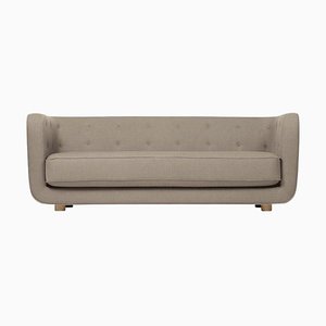 Raf Simons Vidar 3 Vilhelm Sofa in Beige & Räuchereiche von Lassen