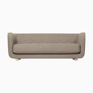 Beige and Natural Oak Raf Simons Vidar 3 Vilhelm Sofa by Lassen