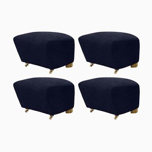 Reposapiés Hallingdal the Tired Man de roble natural de Lassen. Juego de 4