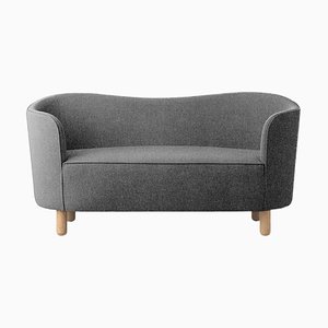 Sahco Nara Mingle Sofa aus grauer und natürlicher Eiche von Lassen