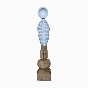Handgeschnitzte Echo on Wood Marmorskulptur von Tom Von Kaenel