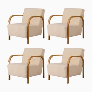 Dedar/Artemidor Arch Lounge Chairs by Mazo Design, Set of 4