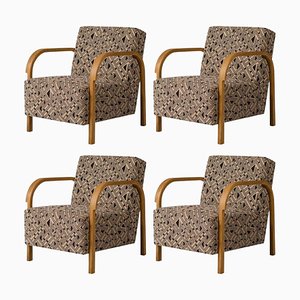 Fauteuils Arch Jennifer Shorto / Kongaline & Seafoam par Mazo Design, Set de 4