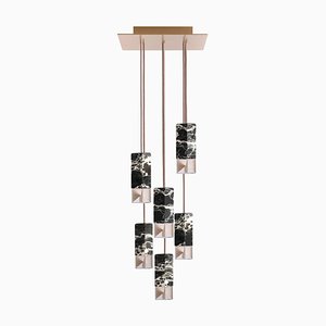 Lámpara colgante Lamp One de mármol negro de 6 luces de Formaminima