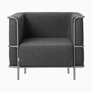 Modern Grey Lounge Chair by Kristina Dam Studio