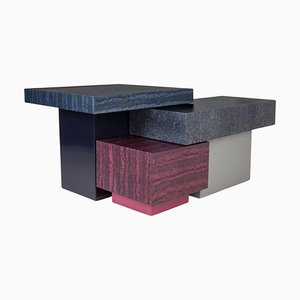 Osis Block Coffee Table by Llot Llov, Set of 3