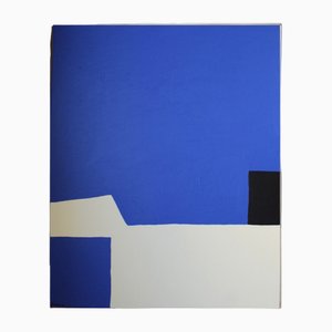 Bodasca, composición grande en azul Klein, década de 2020, acrílico sobre lienzo