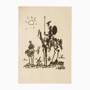 Pablo Picasso, Don Quichotte et Sancho Panza, 1955, Lithograph