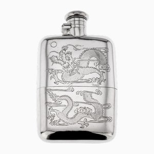 Chinese Silver Hip Flask, Canton, 1920s