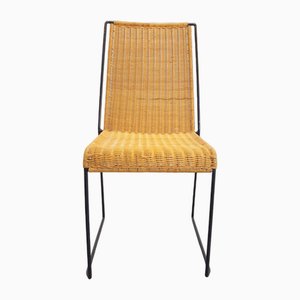 Mid-Century Modern Wicker Wire Chair by Raoul Guys, 1960s