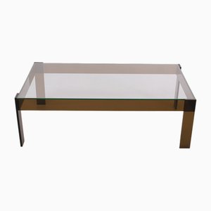 Space Age Smoked Acrylic Glass Coffee Table, France, 1970s