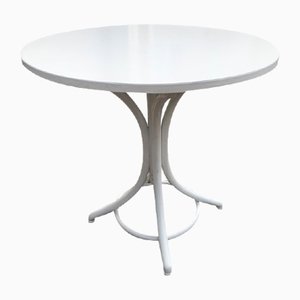 White Round Beech Table, 1950s
