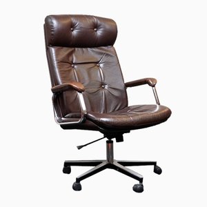 German Desk Chair in Leather, 1960s