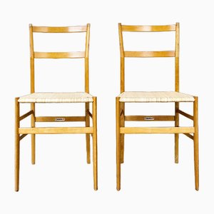 Set of 699 Superleggera Dining Chairs by Gio Ponti for Cassina, Italy, 1970s