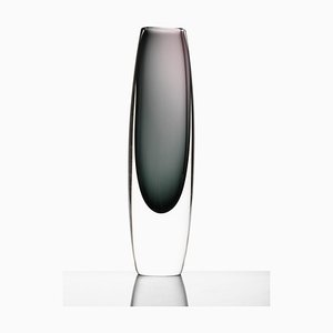 Glass Vase in Grey attributed to Gunnar Nylund, 1950s
