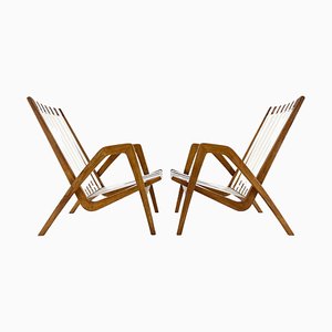 Set of Oak Armchairs by Jan Vaněk, Czechoslovakia, 1970s