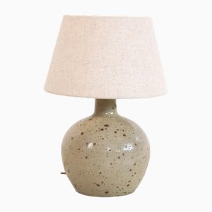 French Glazed Ceramic Ball Lamp from Gustave Tiffoche, 1970s