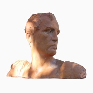 Art Deco Bust of Man from Victor Demanet, 1920s