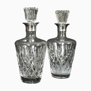 Vintage Cut Crystal Glass Decanters by C J Vander, London, 1960s, Set of 2