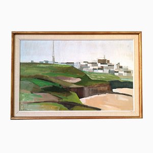 Bretaña, años 50, óleo sobre lienzo, enmarcado