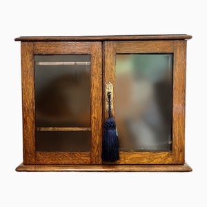 Antique Edwardian Oak Smokers Cabinet, 1900s