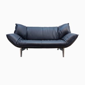 Black Leather Tango Sofa from Leolux