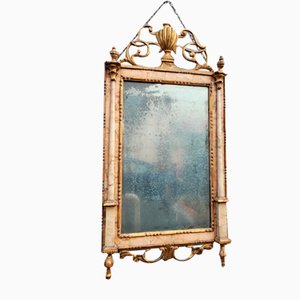 19th Century Wooden and Marble Mirror, Italy