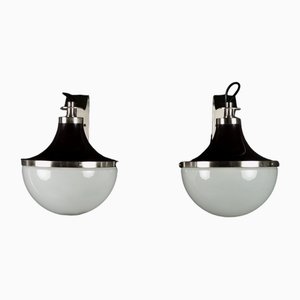 PI Parete Lamps in Glass from Artemide, Italy, 1960s, Set of 2