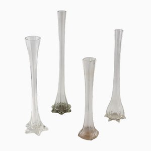 Glass Vases, Europe, 19th-20th Century, Set of 4