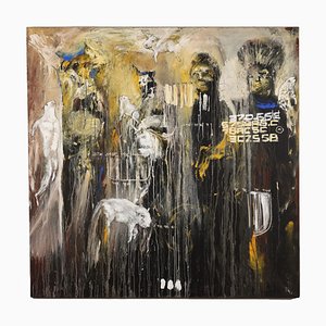 S. Cissé, Figurative Composition, 2007, Mixed Media on Canvas