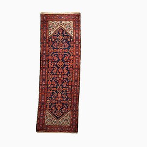 Antiker asiatischer Teppich mit geometrischem Muster aus Wolle