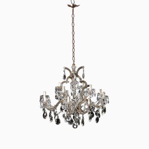 Maria Theresa 12-light Chandelier with Metal and Crystal Pendants