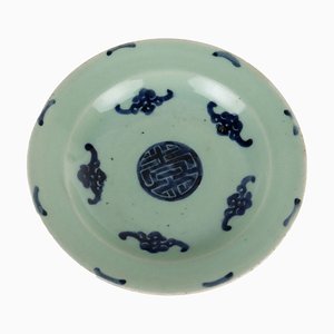 Plato Qing Era de porcelana azul, China
