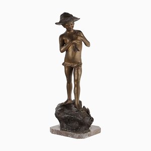 Figurative Bronzeskulptur von Giovanni Varlese, Italien, 1900