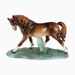 Cavallo in ceramica di Antonio Ronzan, Italia, XX secolo