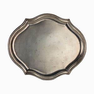 Embossed Silver Tray by R. Mugnai, Florence, 1960s-1970s