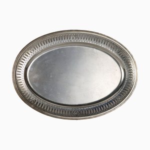 Tray in Perforated Silver from Cesa, Alessandria, Italy, Early 1900s