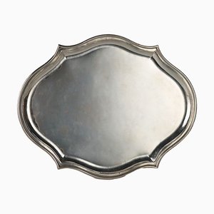 Embossed Silver Tray by R. Mugnai, Florence, Italy, 1960s-1970s
