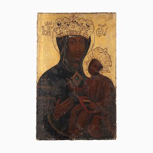 Virgen María con Jesús, óleo sobre lienzo, siglo XIX
