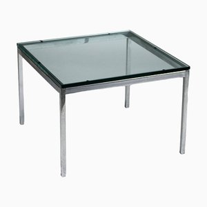 Coffee Table in Chromed Metal and Glass, Italy, 1960s-1970s
