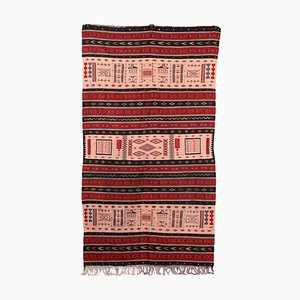 Antique Moroccan Handmade Kilim Rug in Cotton