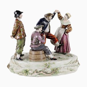 Antique Thuringian Sculptural Porcelain Figurine Group