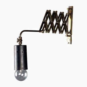 Italian Modernist Lamp in Aluminium and Brass, 1950s
