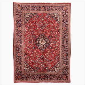 Vintage Handmade Keshan Rug in Cotton and Wool