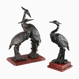 Herons in 925 Silver, Late 1900s, Set of 2
