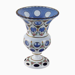Antique Bohemian Crystal Vase, 20th Century