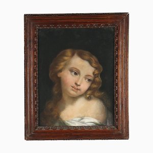 Ritratto di giovane donna, Olio su tela, XIX secolo, In cornice