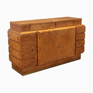 Mueble bufé de chapa de nogal y brezo, años 30-1940
